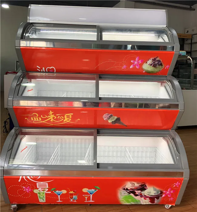 Visimax 3 floors commercial ice cream showcase freezer