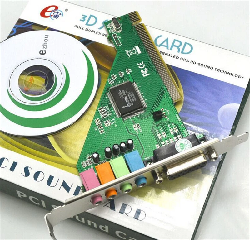  PCI 6 Channel 3D Sound Audio Card CMI8738 Chipset 5.1 Intenral PC