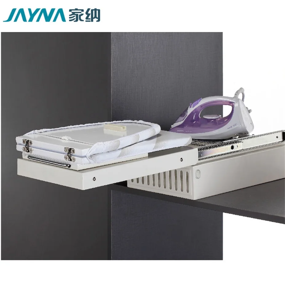 
Jayna Home Accessories Iron Wood 180 Degree Rotating Drawer Hidden Folding Ironing Board For Cabinet 