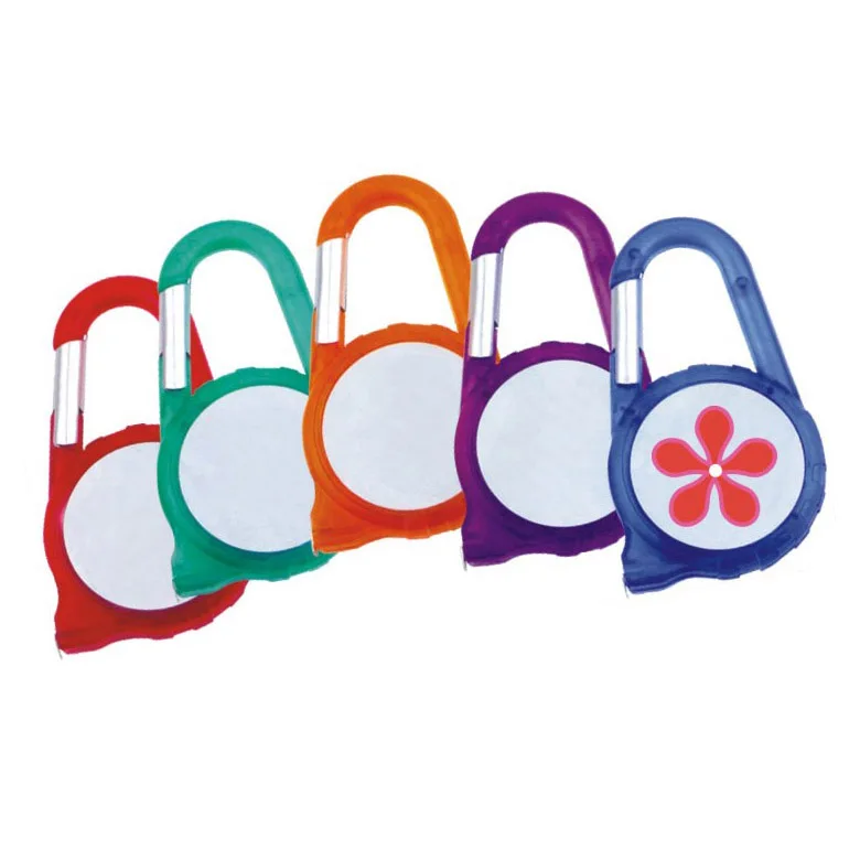 Custom Logo Retractable Steel Tape Measure Keychain with Carabiner