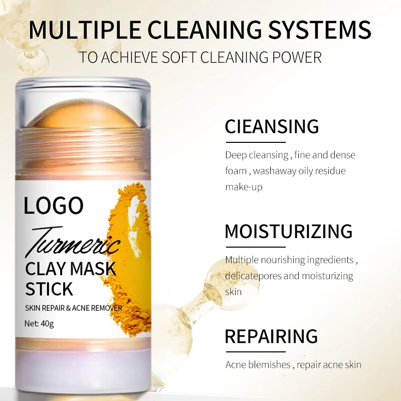 Factory Manufacturer Oem Natural Organic Turmeric Deep Cleansing Oil Control Nourishing Face Green Tea Masking Stick