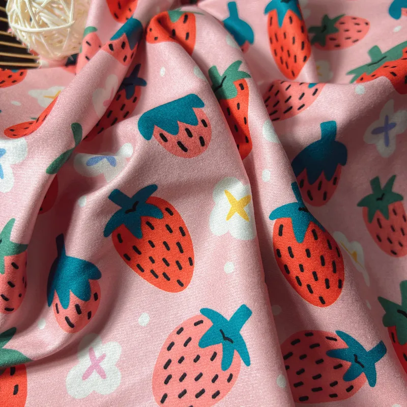 High Quality Wholesale Double Brushed Floral Printed DBP Milk Silk Jersey Fabric for Baby Garment