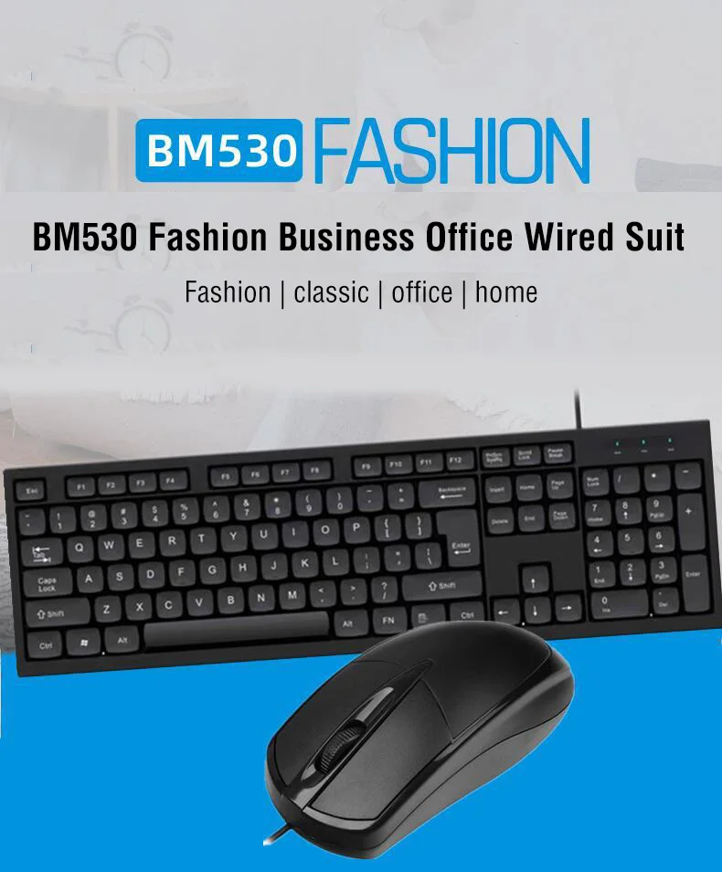 Factory Supply Laptop Desktop Computer Office Business Mouse and keyboard Combo Wired Keyboard and Mouse Set