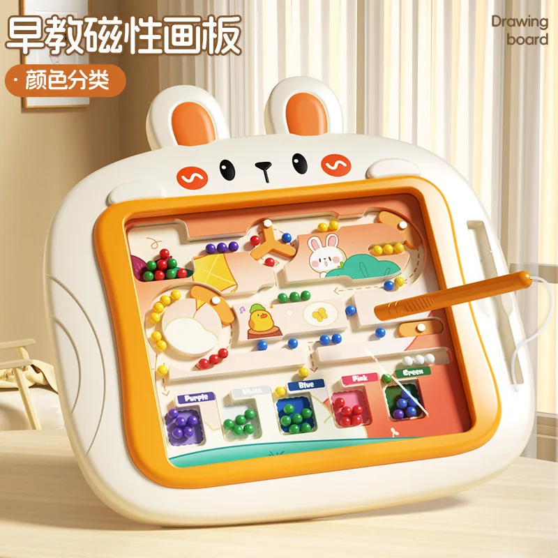 Magnetic Color and Number Maze Toys for 3+ Year Old Kids Magnet Maze Board Game Learning Educational Counting Matc Puzzle Toy