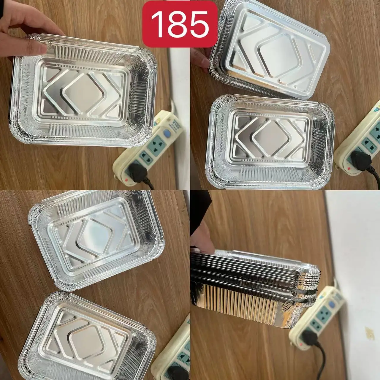 Alloy 8011 Wholesale 850ml  silver food grade safe aluminum foil container with lid