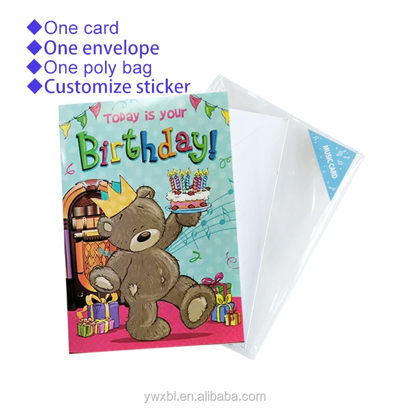 Zebulun muiscal greeting card Greeting cards music sound voice recording greeting card for party gift