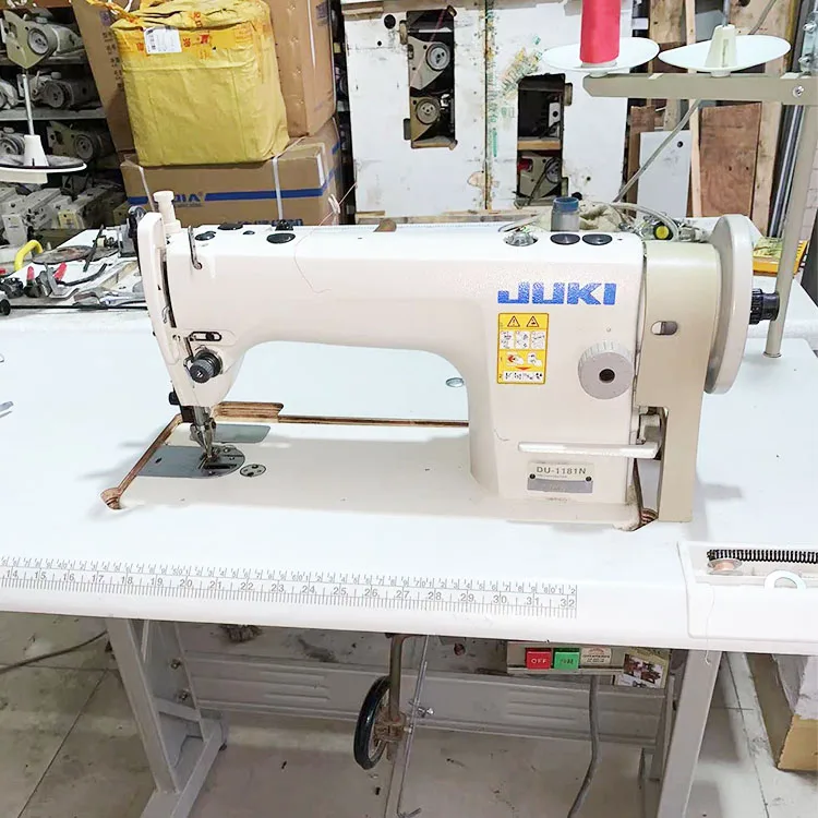 Used low price juki DU-1181N 1-needle walking foot lockstitch sewing Machine with Double-capacity hook