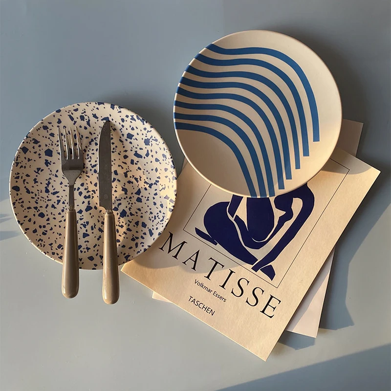 
2021 New design hot selling cheap best buy natural bamboo pasta dinner round flat plates with customs logo 