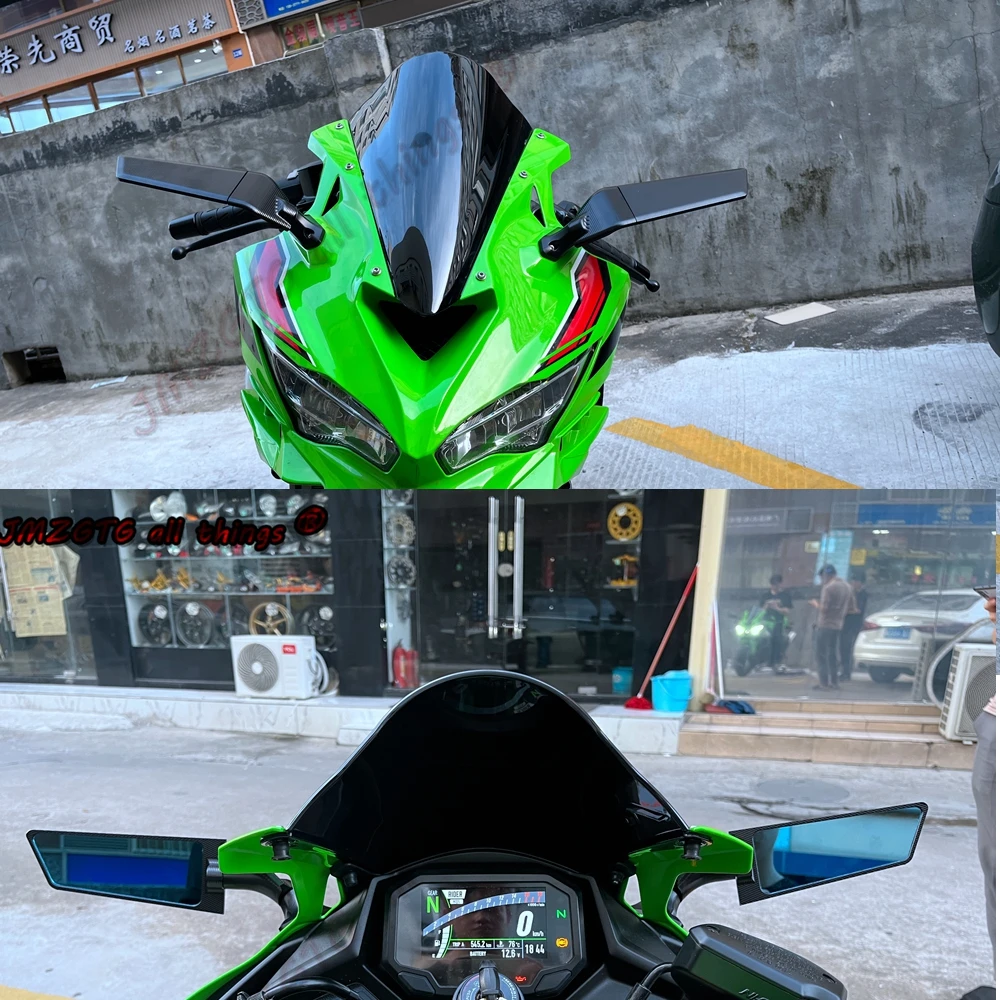Motorcycle Elevated version Screen Windshield Fairing Windscreen Baffle Wind Deflectors For KAWASAKI NINJA ZX-4R/SE ZX-4RR ZX4R