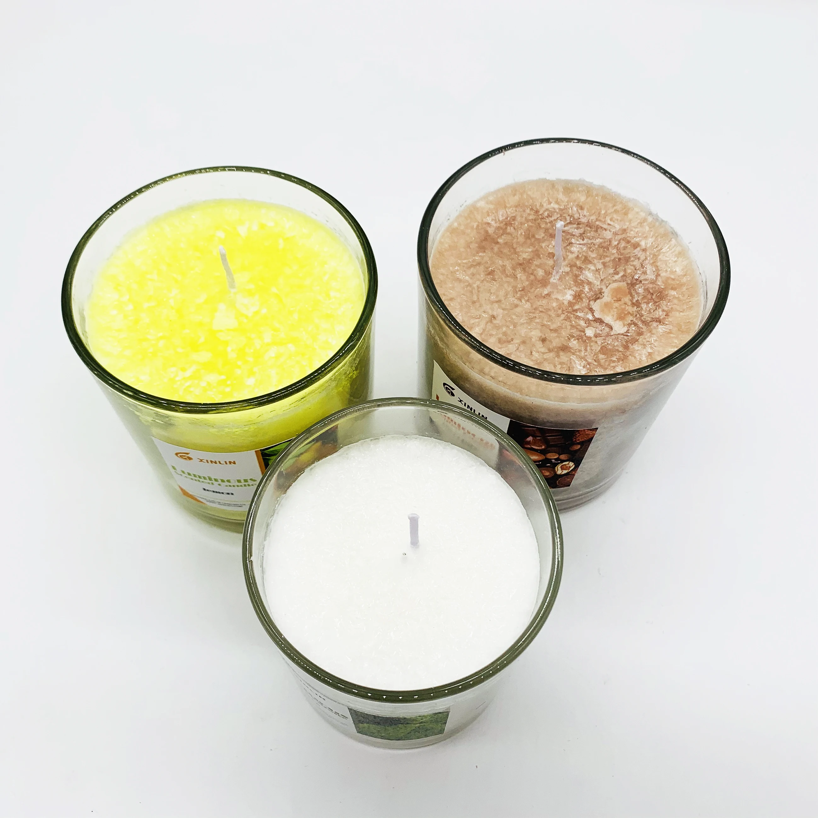 100% Natural Palm Wax Christmas LED Scented Candle for Home Decoration Scented Candle In Glass Jar in Bulk