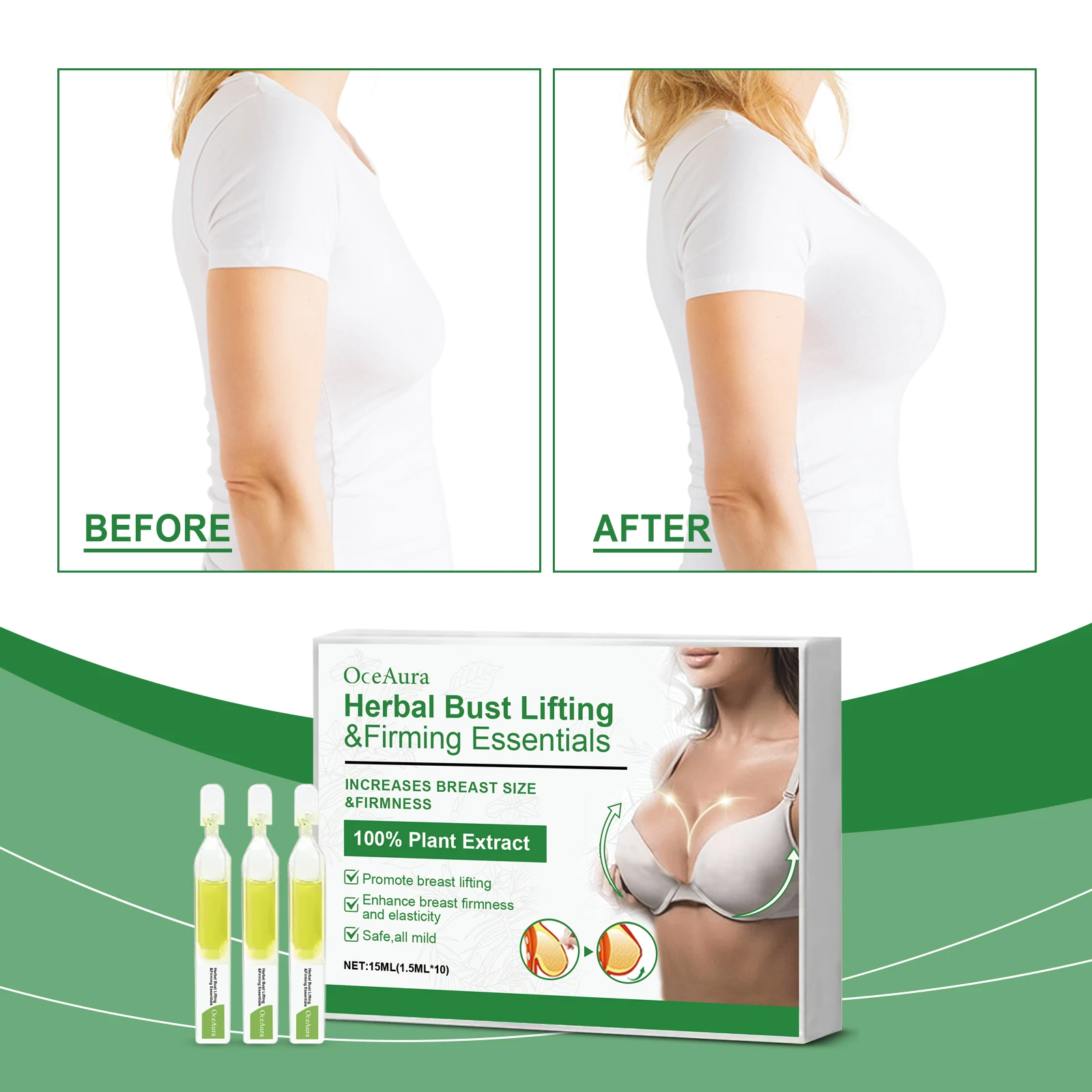 Oceaura Breast Care Product Massage Breast Care Serum Nourishing Breast Enlargement Serum