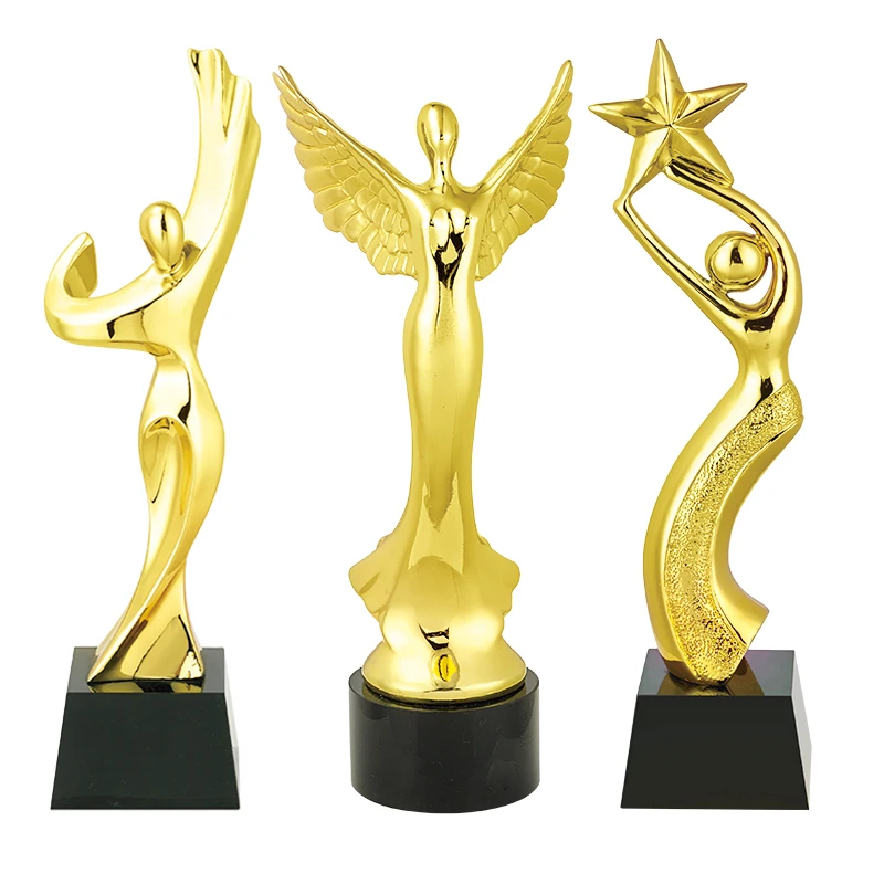 Global Custom Carnival Crystal Statue Award Trophy Gold Wholesale Sublimation Crown Lady Figure Gold Gymnastics Trophies