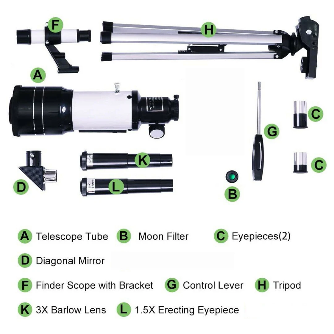 Astronomical Telescope F30070 150X Zoom HD Outdoor Monocular With Tripod For Children Observation Scope Gift