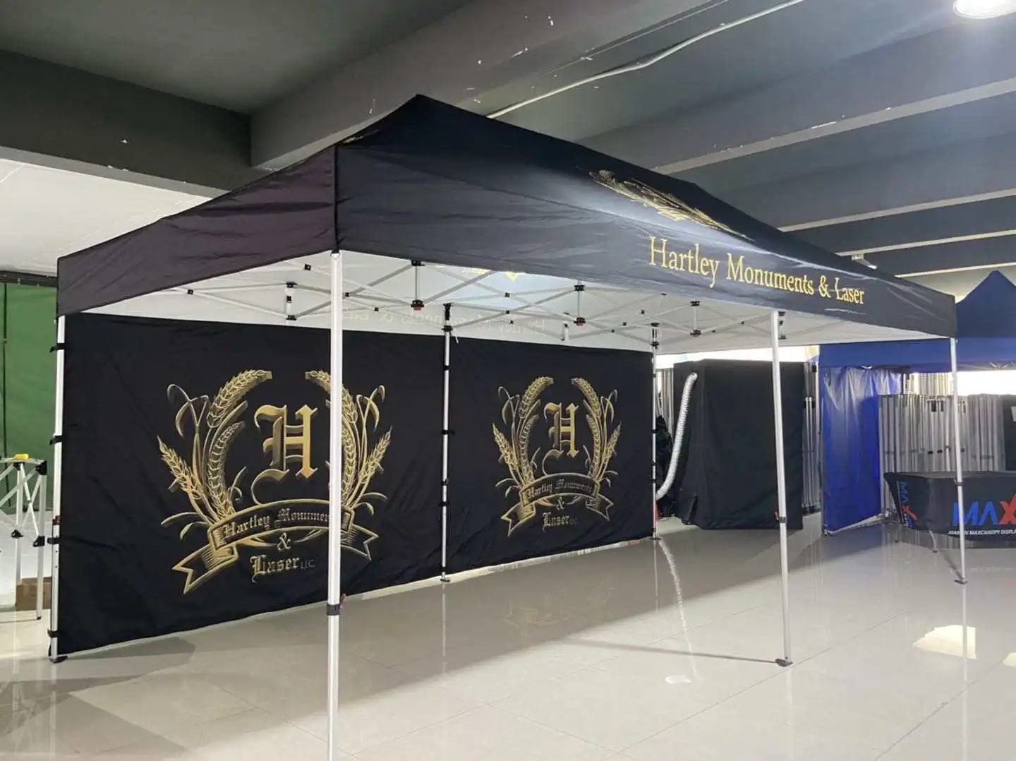 Maxcanopy Heavy duty Expert Pro Steel Advertising Tent Pop-Up Canopy Custom Logo Printing with Sidewall Garden Gazebo Trade Show