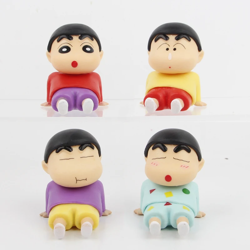 New Design Anime Crayon Shin chan Handmade Sleeping Robe Shin chan Ornament Nohara Shinnosuke Model Vinyl Doll for Decoration