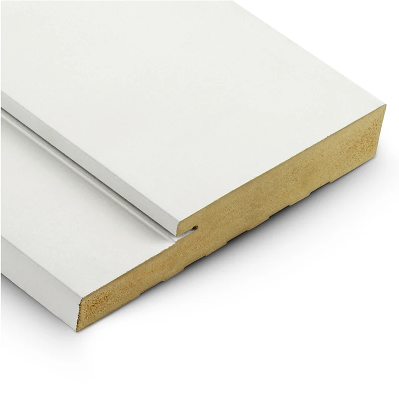 Композитные белые грунтованные плоские внутренние наружные двери из дерева WPC дверная рама jamb