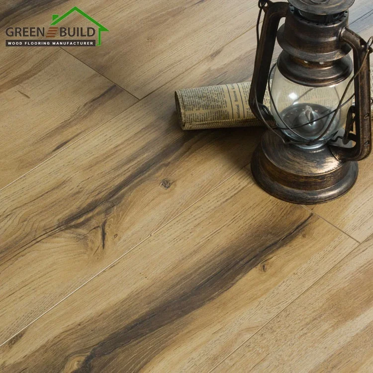 Best Price 12mm AC3 Light Brown Waved Floating Water-resistant Indoor Laminate Flooring