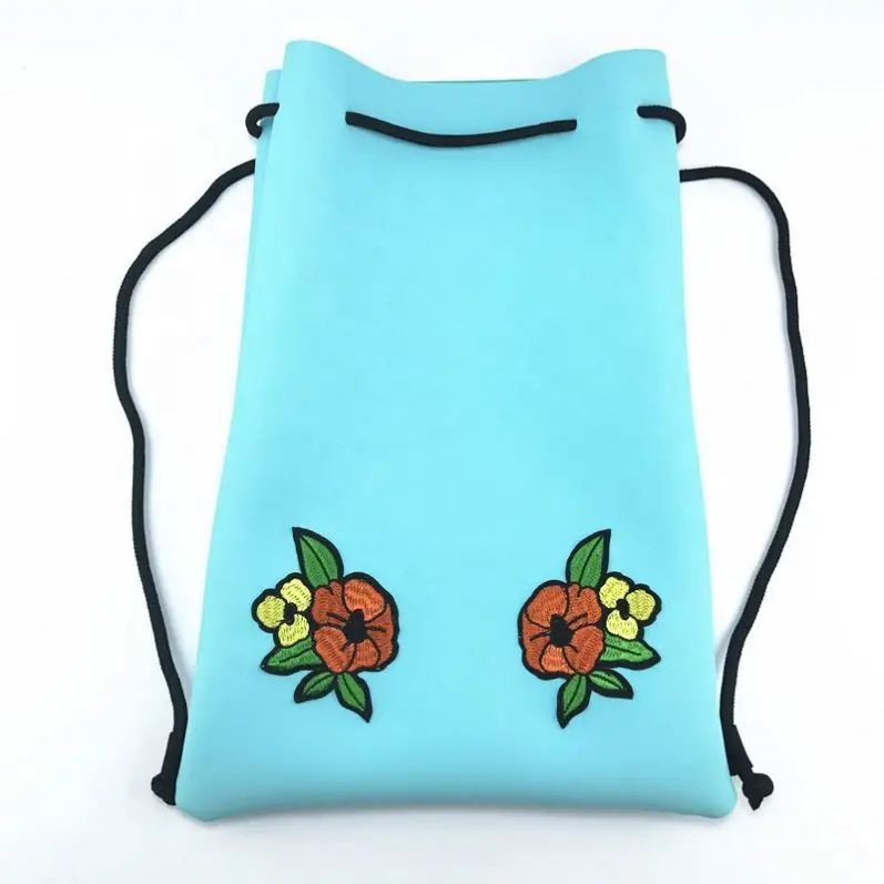 
New product 2021 strong waterproof neoprene drawstring sling cinch backpack bag 