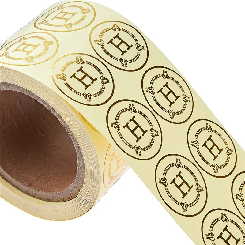 Packaging design adhesive printed product bottle printing personalized logo customize foil gold cosmetic sticker printer labels