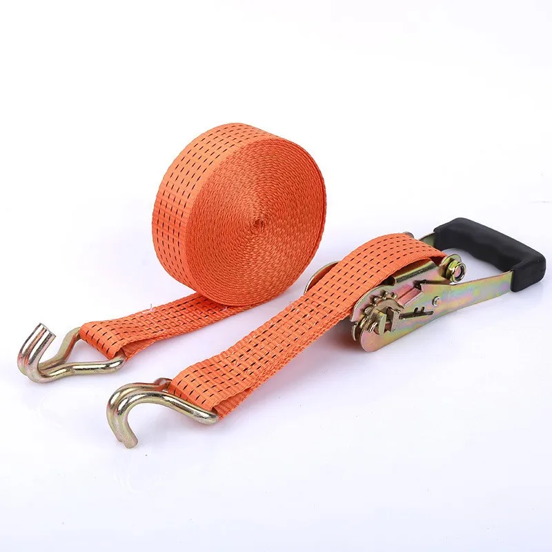 2inch 50mm 4000-5000kgs Ratchet Tie Down Cargo Lashing Belt Ratchet Straps With Double J Hooks