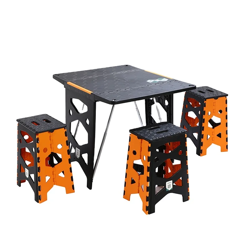 PP Foldable Desk Lightweight Family Picnic Table Hot Selling Foldable Outdoor Furniture Plastics Chairs Modern BBQ Food Table
