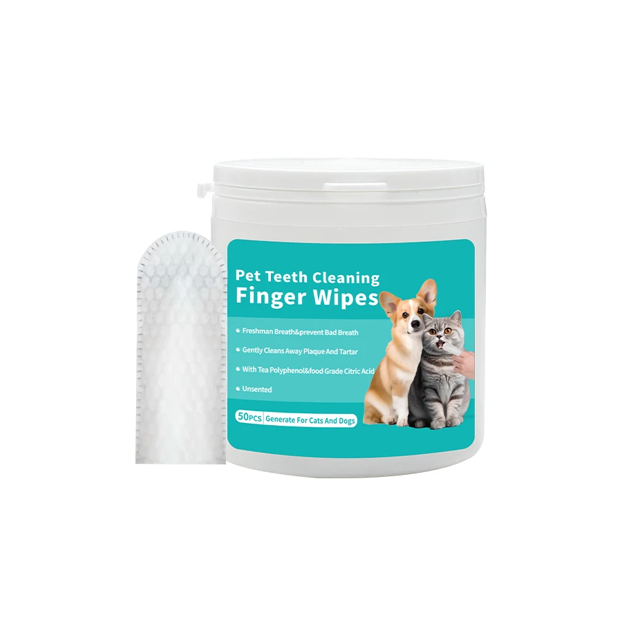 Disposable non-woven pet wipes Promotion Cheap price guaranteed quality Easy to use pet tooth cleaning finger wipes
