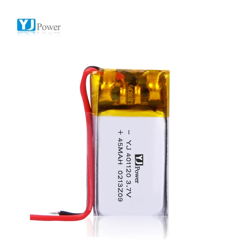 Rechargeable YJ Lithium Polymer Battery 3.7v 401120 45 mAh Lithium Polymer Battery for Beauty massager