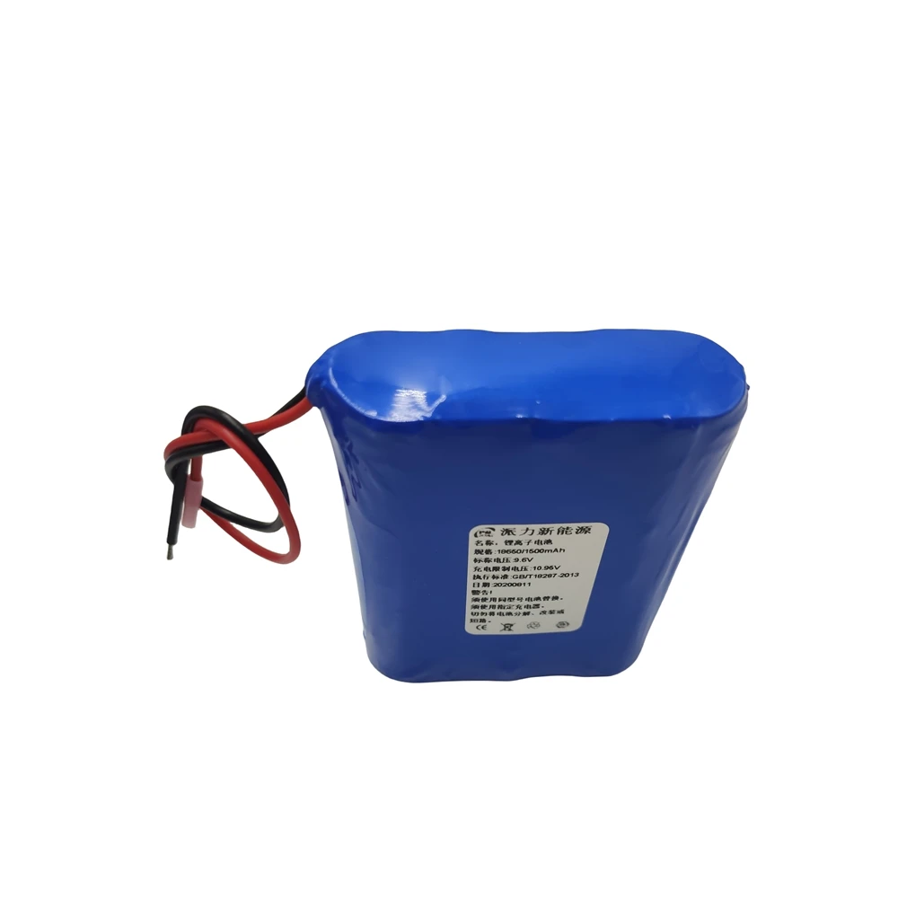 High Capacity Portable Lithium Battery Pack PL Li-ion Battery Pack 186501p3s 1500 Hot Selling Product 18650 3S1P 9.6V 1500mah