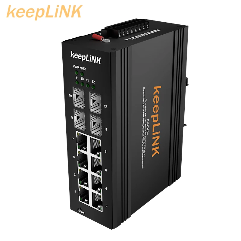 4*2.5G Base-X, 8*10/100/1000Base-T12 port  Managed Industrial Ethernet Switches