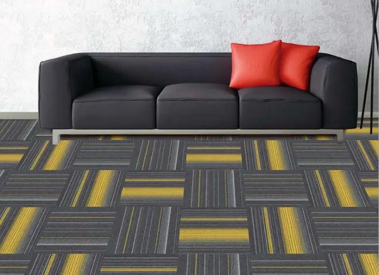 Luxury Commercial Tile Carpet Hotel Nylon Modular Interlocking Floor Carpet Tiles for Office Adult Modern Carpet for Bedroom