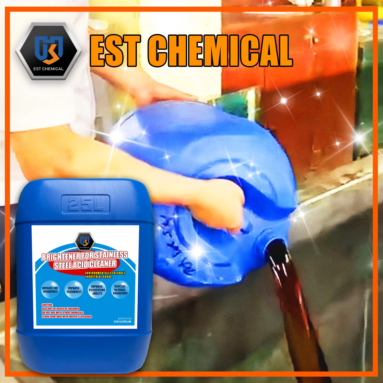 Heavy duty rust remover chemical surface brightener pickling solution for stainless steel