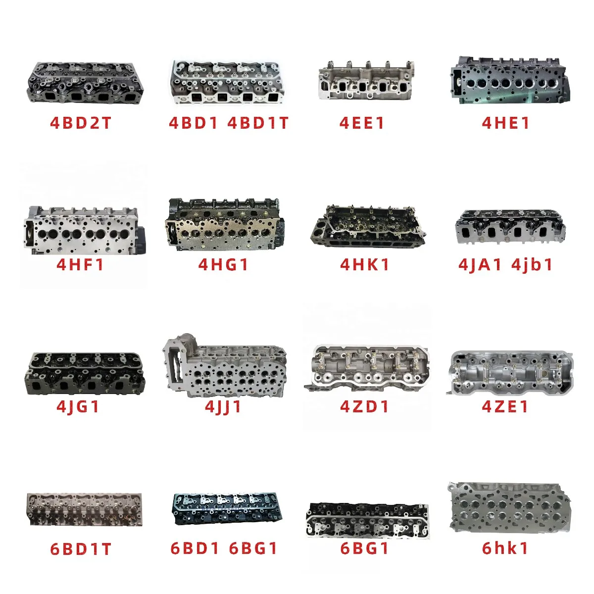 Isuzu 6BD1T/6BG1T/C240/4JG1/4JG2/4JJ1/4jx1/4EE1/4ZD1/4ze1/6VE1/6VD1 Engine  Cylinder Head