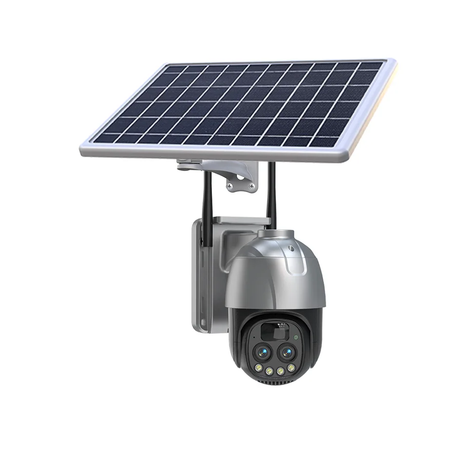 OSWELL  IP66 Waterproof Smart HD IP CCTV 360 Network Webcam Auto Tracking Low Power 4G PTZ Outdoor Solar Camera