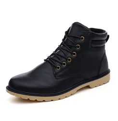 Fashion casual shoes cheap men work snow boots wholesale