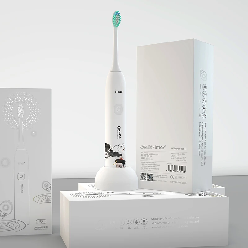
2021 Cheap Custom Logo 5 Mode Sonic Automatic Wireless Electric Toothbrush 