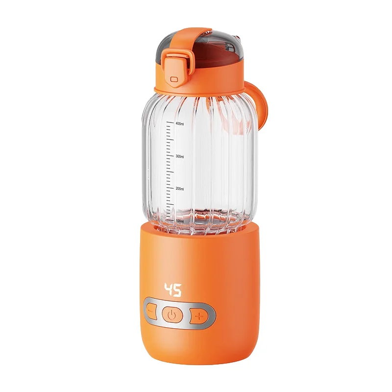Detachable double-layer high borosilicate glass bottle one cup water heater 15000mAh battery powered  travel bottle warmer