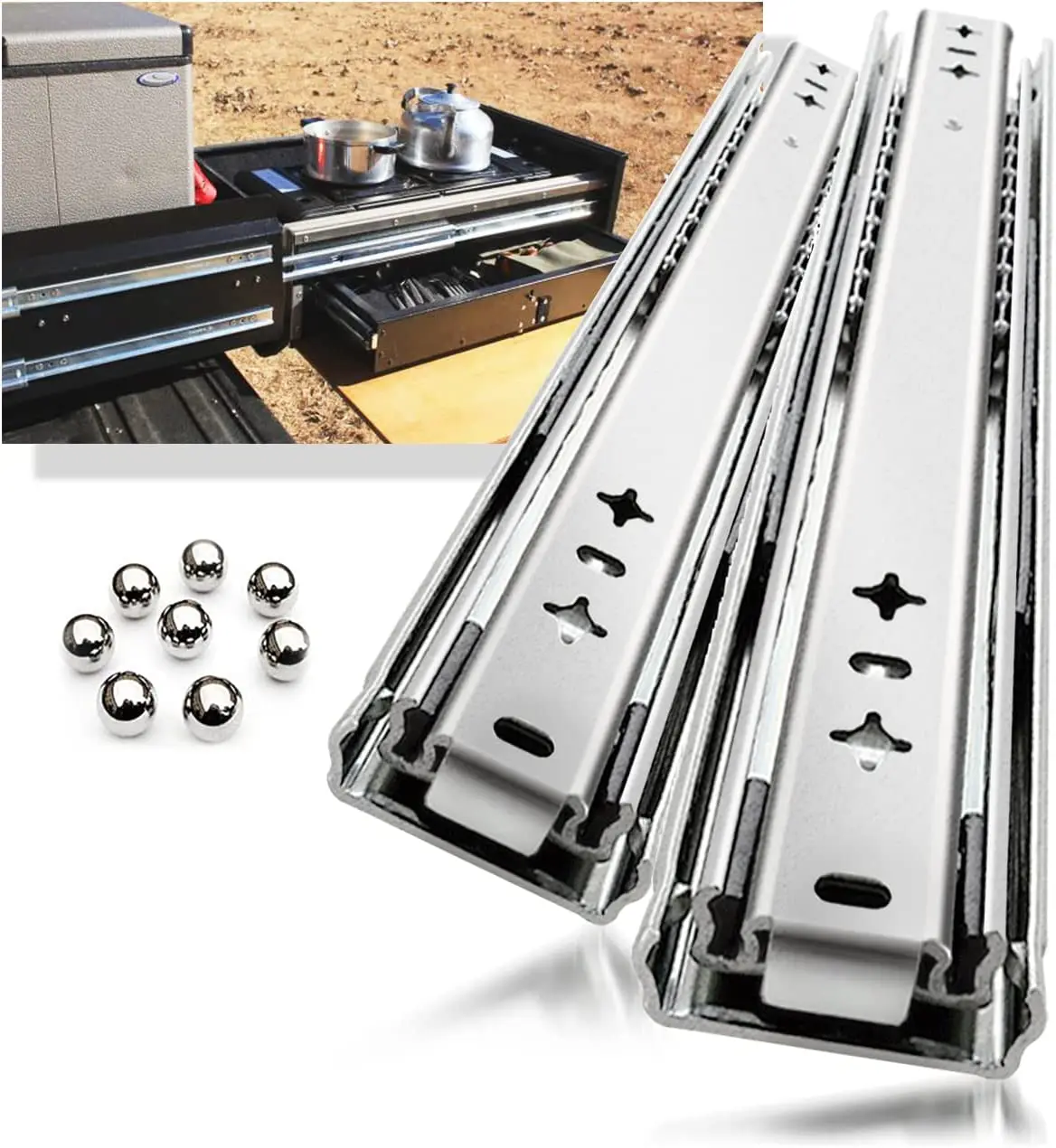 SNEIDA 53 wide 20 thickball bearing slides medium load cold rolled steel drawer slide bearing 120KG