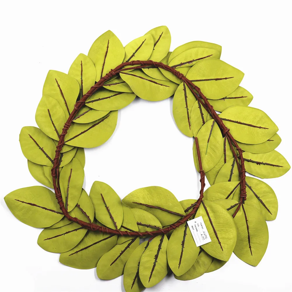 Natural touch artificial green leaves greenery garland wholesale magnolia leaves