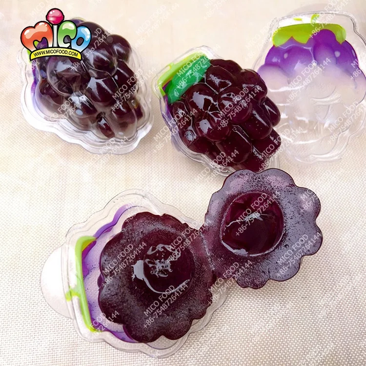 18g Factory Wholesale Gummy Candy Hot Sale Halal 3D Fruit Shape Filling Jelly Soft Gummy Candy