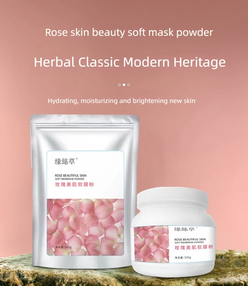 YuanSiCao Collagen  Rose Soft Mask Powder for Face Body Nose Neck Hand-for Dry Oily Combination Skin