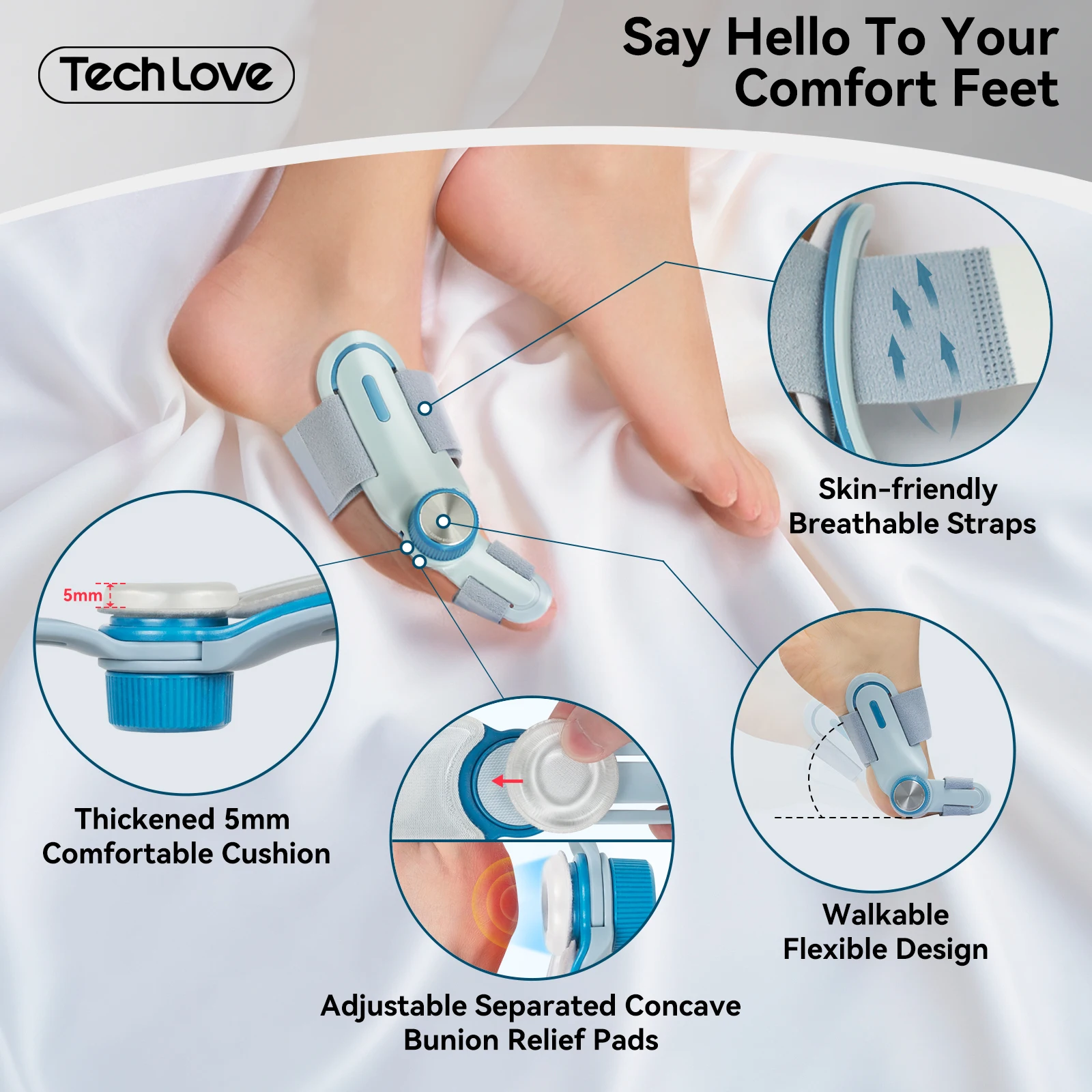 Bunion Bone Corrector for Birkenstock Doctor Custom Crocs Flamingo Cures Bunion Bone Corrector