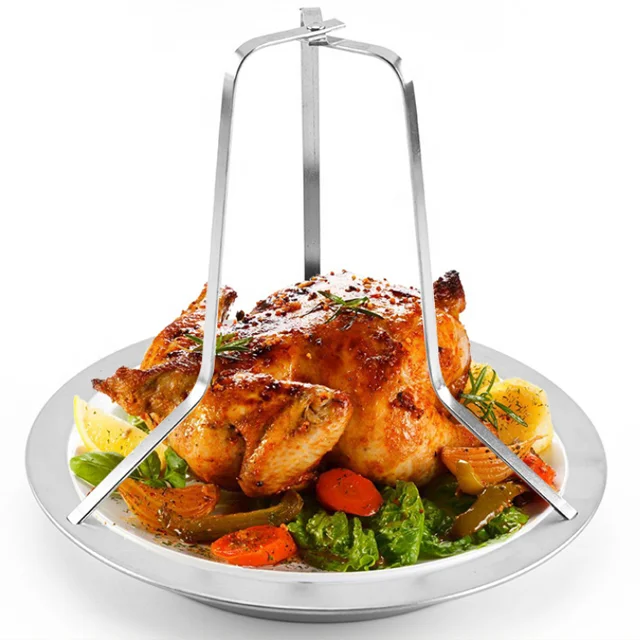 Из нержавеющей стали гриль может пиво курица кастрюля жаровня вертикальный держатель барбекю обжарки стенд решетка для гриля