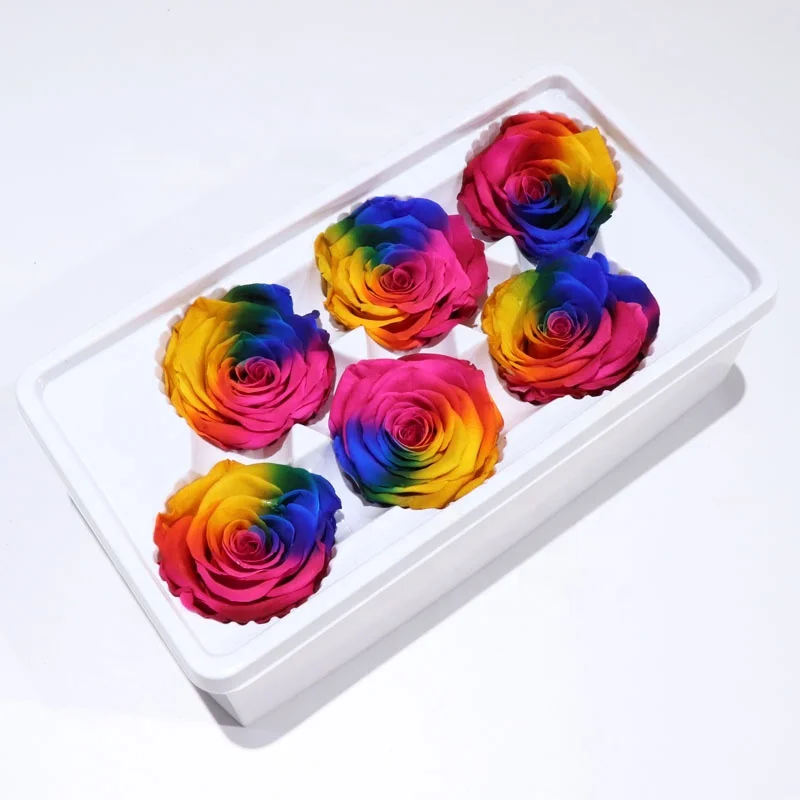 Оптовая продажа, сохраненные красные розы класса А длиной 5-6 см, подарок на день рождения, украшение для дома и свадьбы «сделай сам»