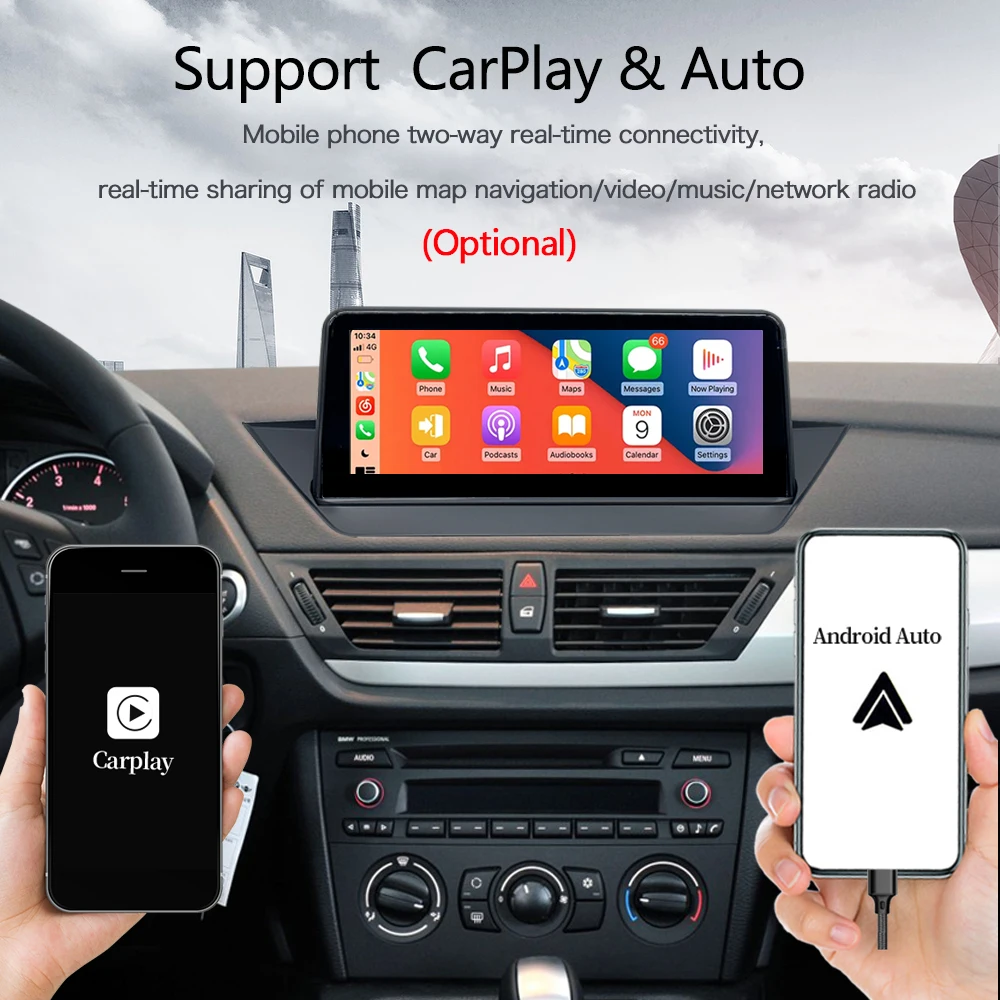 10.25 Inch Lelv 1920*720 Blue Ray Screen Car Auto Radio Multimedia For Bmw X1 E84 Android 10 Navigation With Z-link 4g Lte