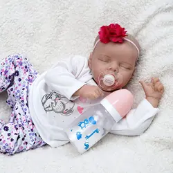 Wholesale realistic 17 inch Twin Sister Reborn Baby Doll Girl Toy Real sleeping live Bebe Reborn Reals Doll