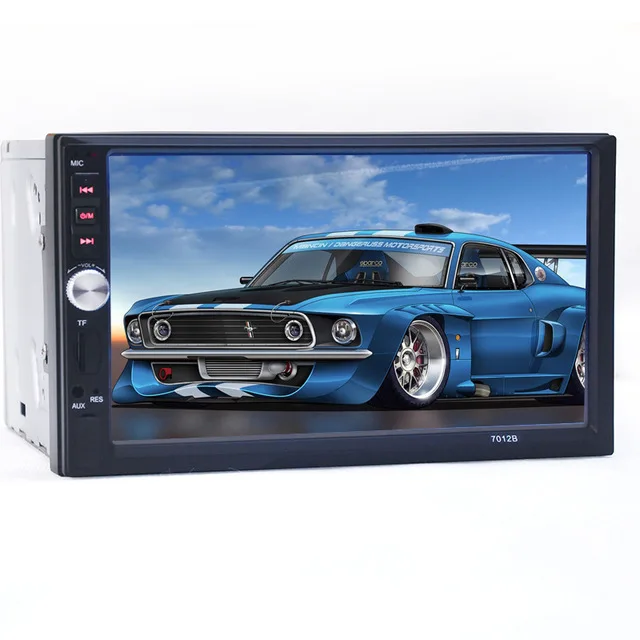 2 din radio 7.0 Inch LCD Touch Screen  auto stereo USB AUX Wheel Control Mirror link 7012b Mp5   car player