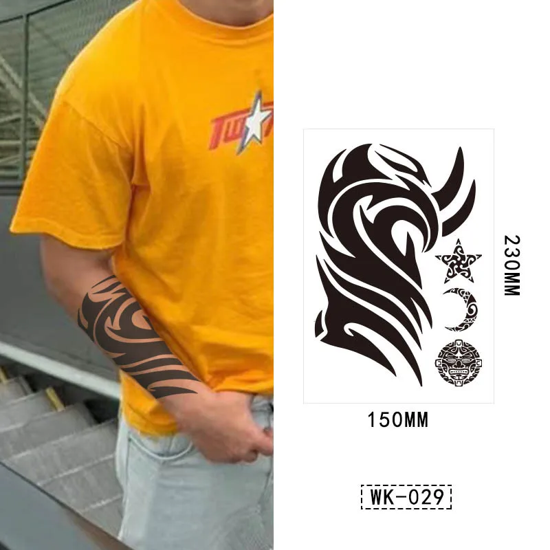 Wholesale Custom Fashion Body Art Temporary Tattoo Stickers Waterproof for Adults Men and Women