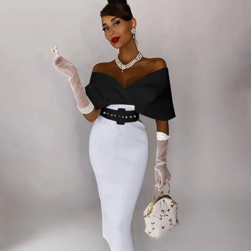 Plus Size Office Dresses Women Formal Work V-Neck With Belt Woman Dresses Formal Elegant Party African Dress Designs