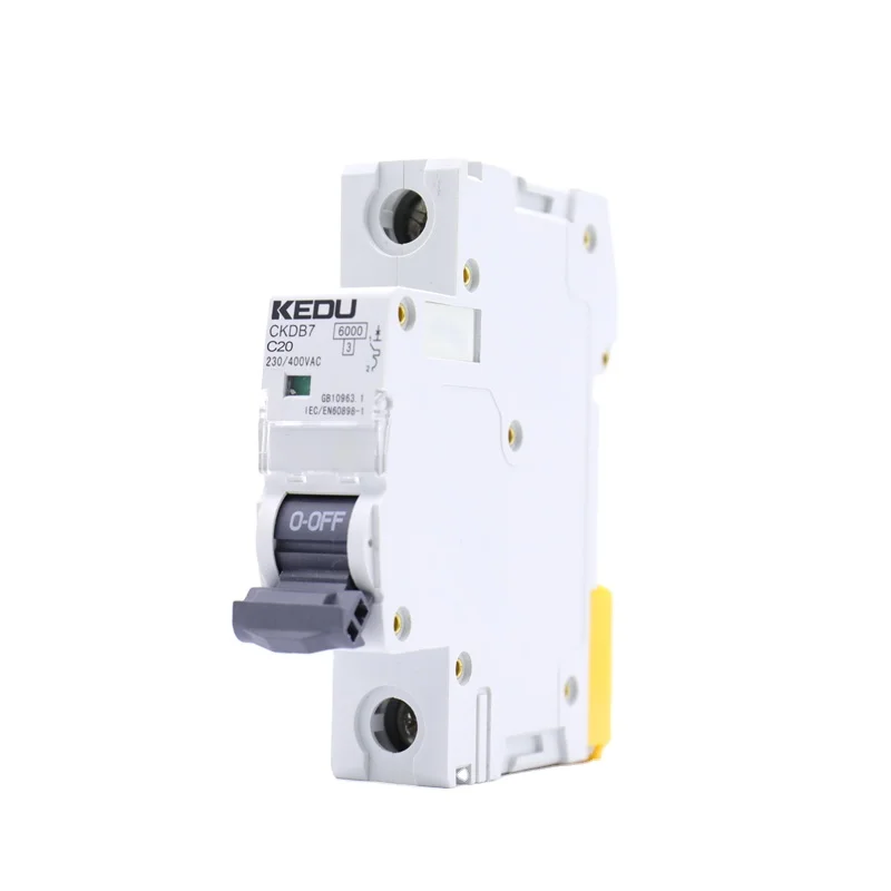 KEDU High Quality Mini Circuit Breaker Single Pole 1 20 Amp MCB With CCC CE VDE