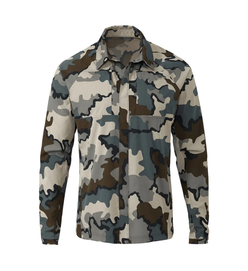 Hunting Clothes Wholesale Casual Shirt Button Closure Soft Shell Camo Training Clothing Hunting Jackets for Men
